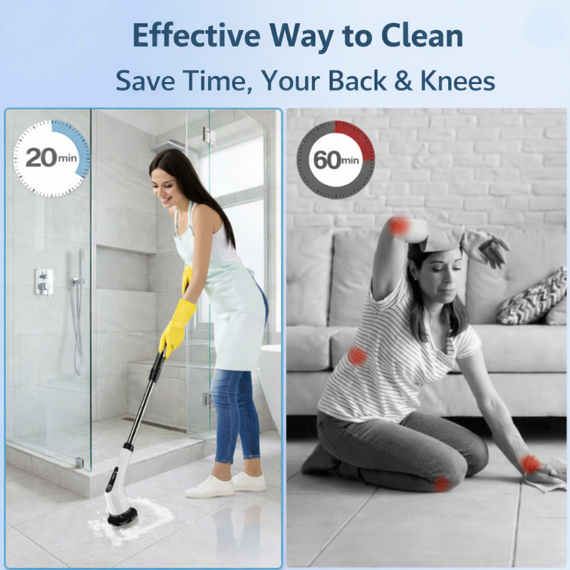 PowerScrub Pro™ 9-in-1 Cordless Cleaning Brush