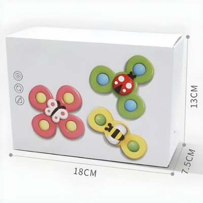 Baby Suction Spinner Toy Set (3 Pieces)
