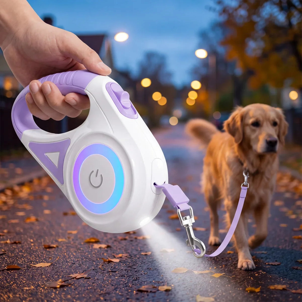 Illuminated 5M Retractable Dog Lead