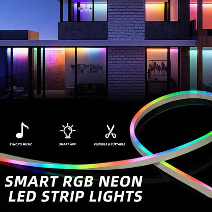 GlowLine™ Smart RGB Neon Strip – Christmas Home Glow Edition