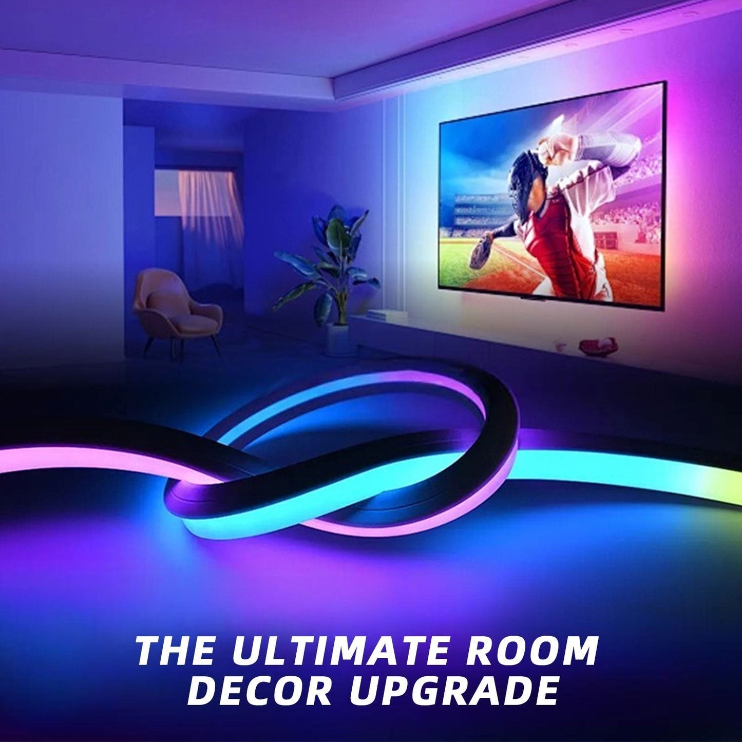 GlowLine™ Smart RGB Neon Strip – Christmas Home Glow Edition