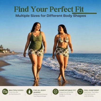 3-Piece Tankini Swimsuit Set