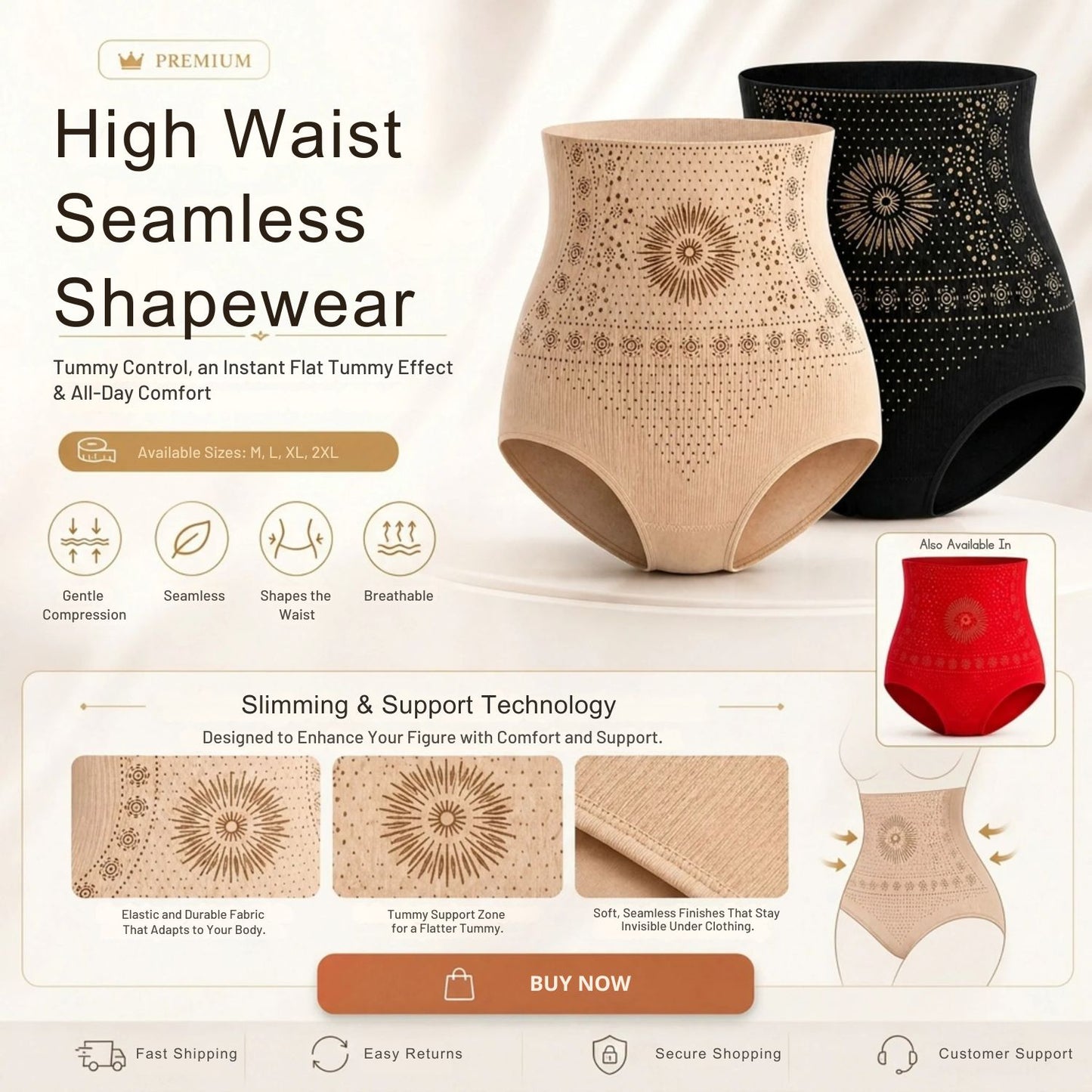 High Waist Seamless Shapewear