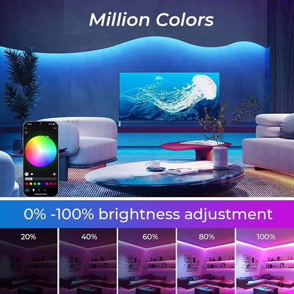 GlowLine™ Smart RGB Neon Strip – Christmas Home Glow Edition
