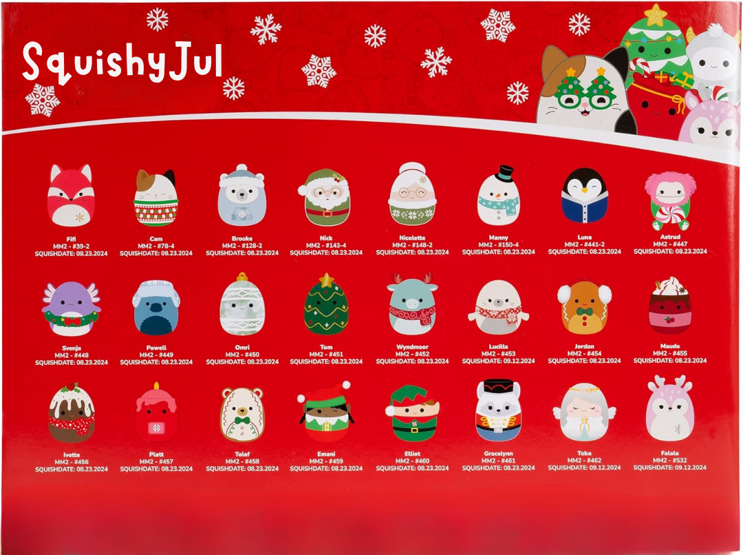 🧸 Squishy Advent Calendar – 24 Days of Surprises & Soft Hugs! ✨