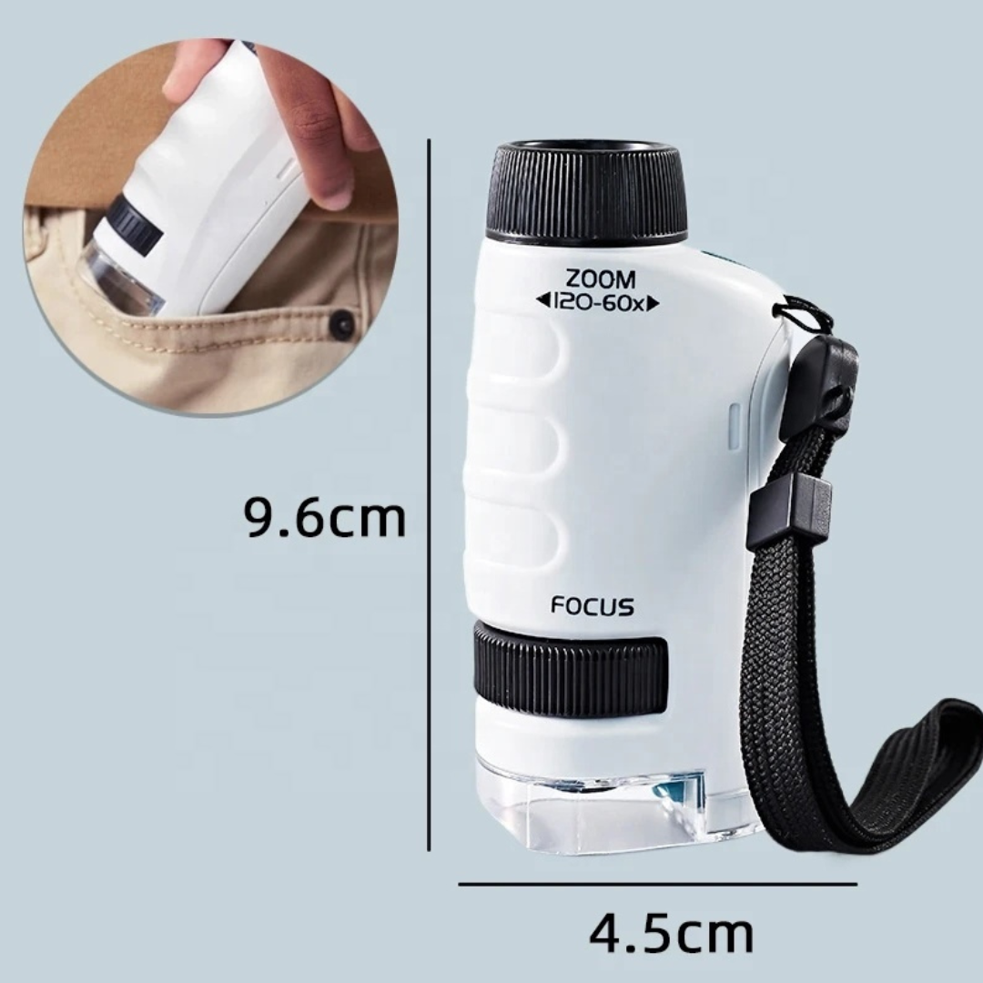 MiniExplorer™ Pocket Microscope – 120× Nature Discovery Tool for Curious Kids