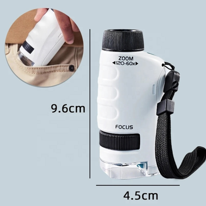 MiniExplorer™ Pocket Microscope – 120× Nature Discovery Tool for Curious Kids