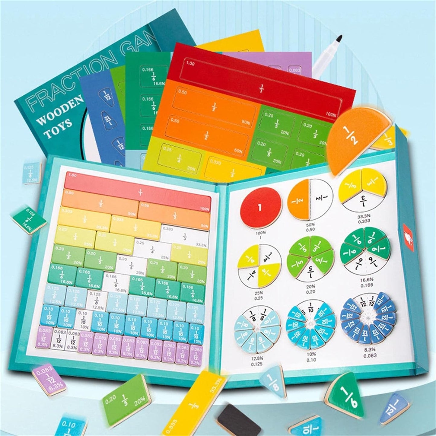 Fraction Master - Montessori Magnetic Fraction Puzzle
