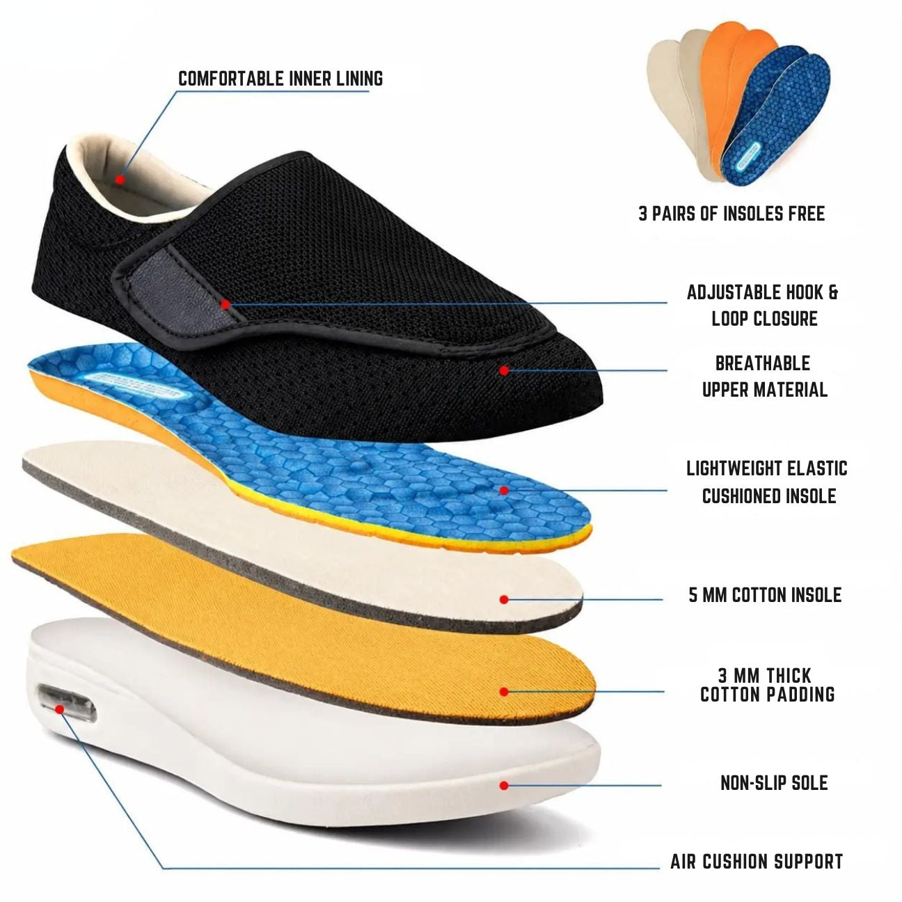 Lightweight Orthopaedic Casual Shoes