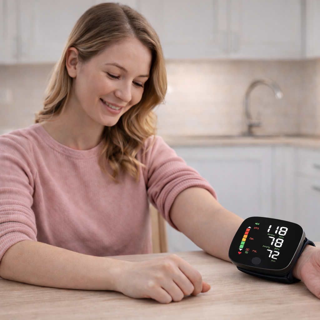 Wrist Blood Pressure Monitor – Rechargeable & Easy to Use