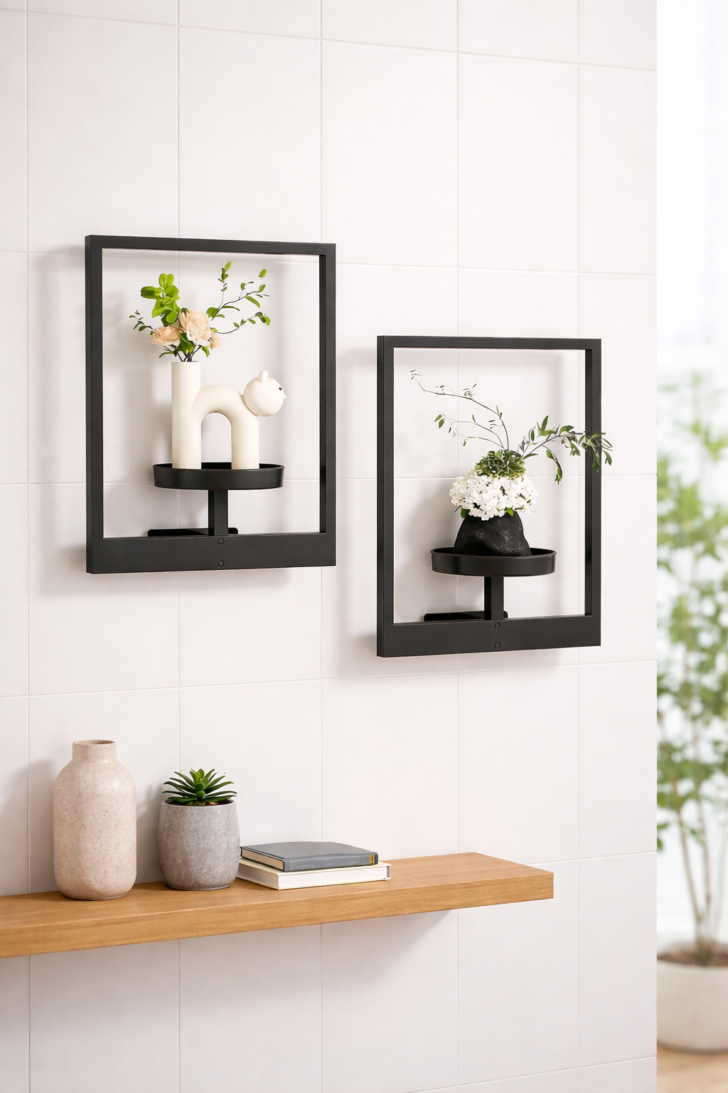 Wall-Mounted Plant & Display Shelf