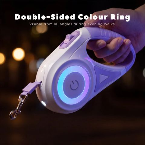 Illuminated 5M Retractable Dog Lead