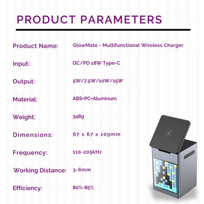 GlowMate — New Smart Charger With Speaker & LED Display