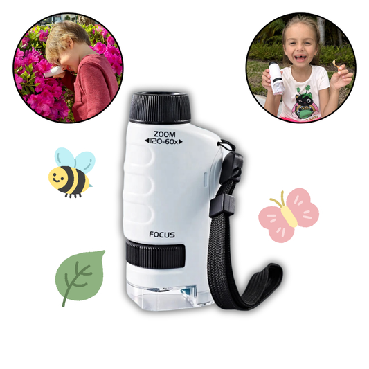 MiniExplorer™ Pocket Microscope – 120× Nature Discovery Tool for Curious Kids