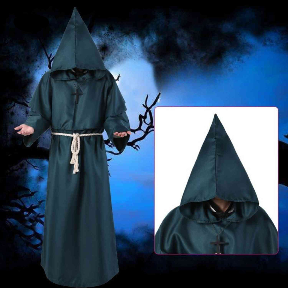 Medieval Hooded Robe