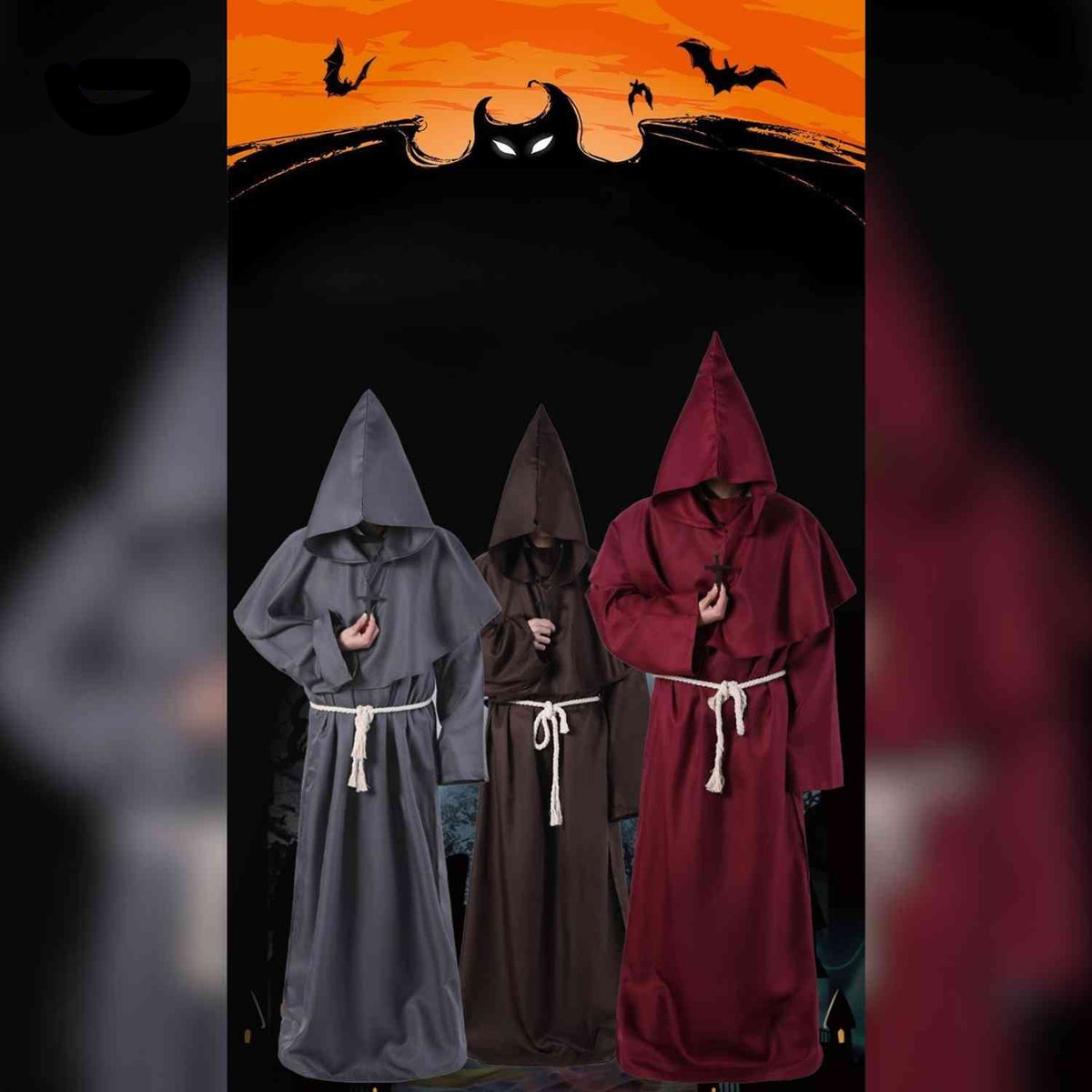 Medieval Hooded Robe