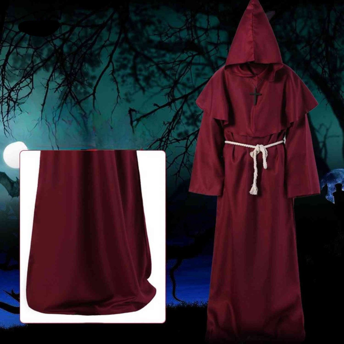 Medieval Hooded Robe