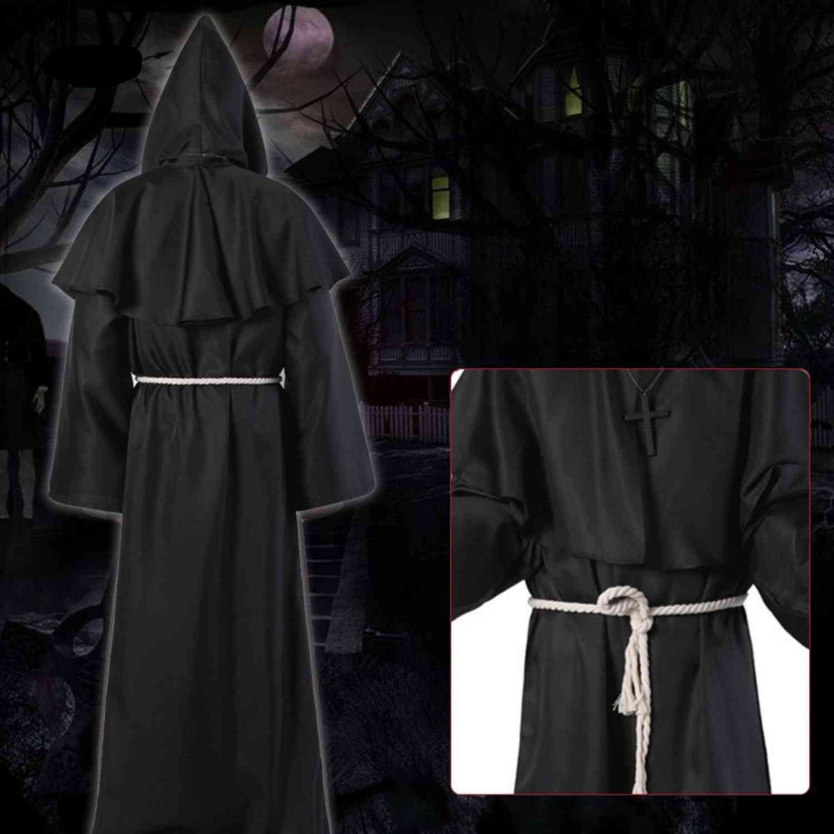 Medieval Hooded Robe