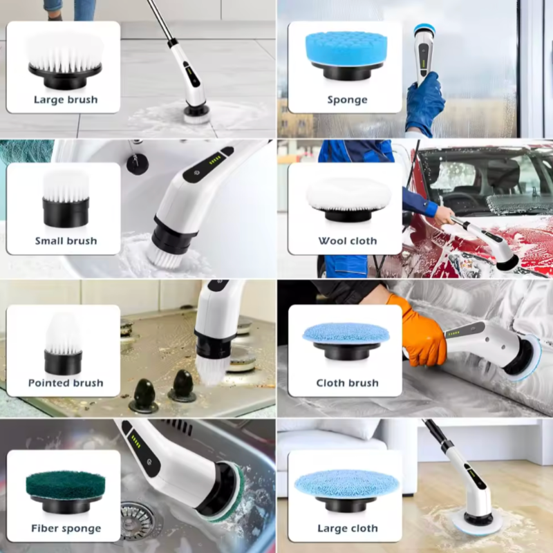 PowerScrub Pro™ 9-in-1 Cordless Cleaning Brush
