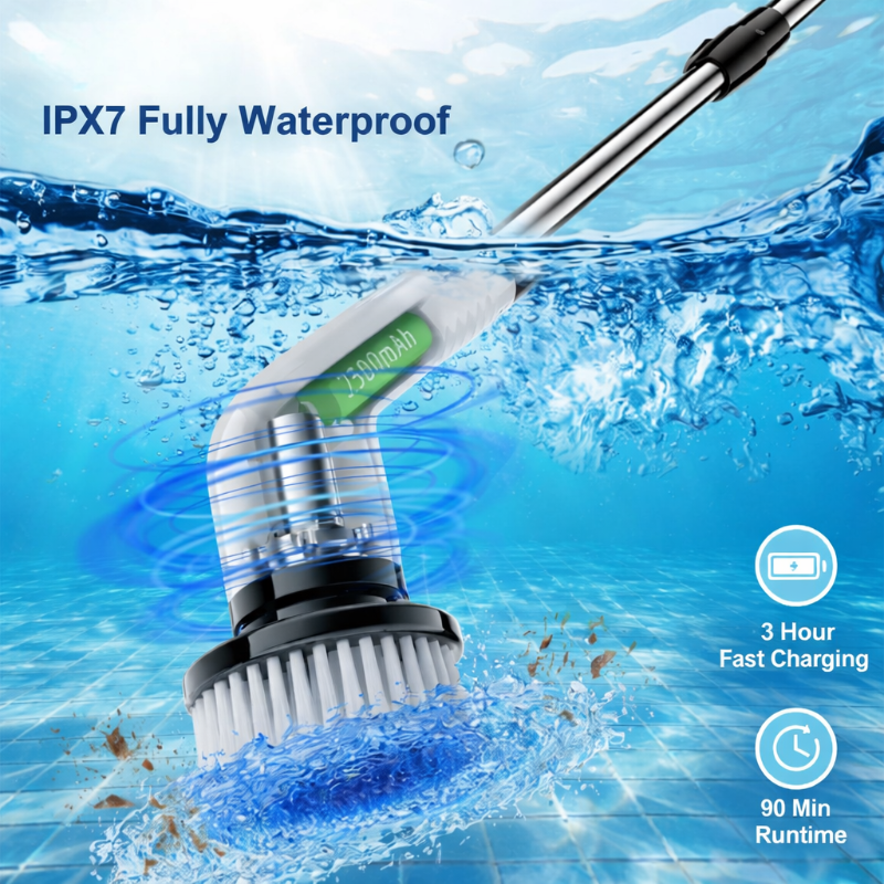 PowerScrub Pro™ 9-in-1 Cordless Cleaning Brush
