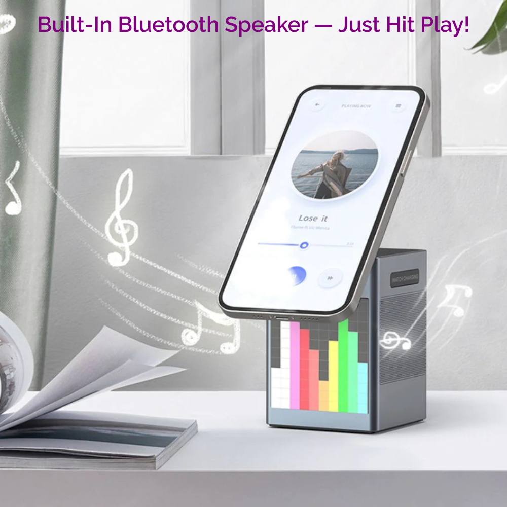 GlowMate — New Smart Charger With Speaker & LED Display