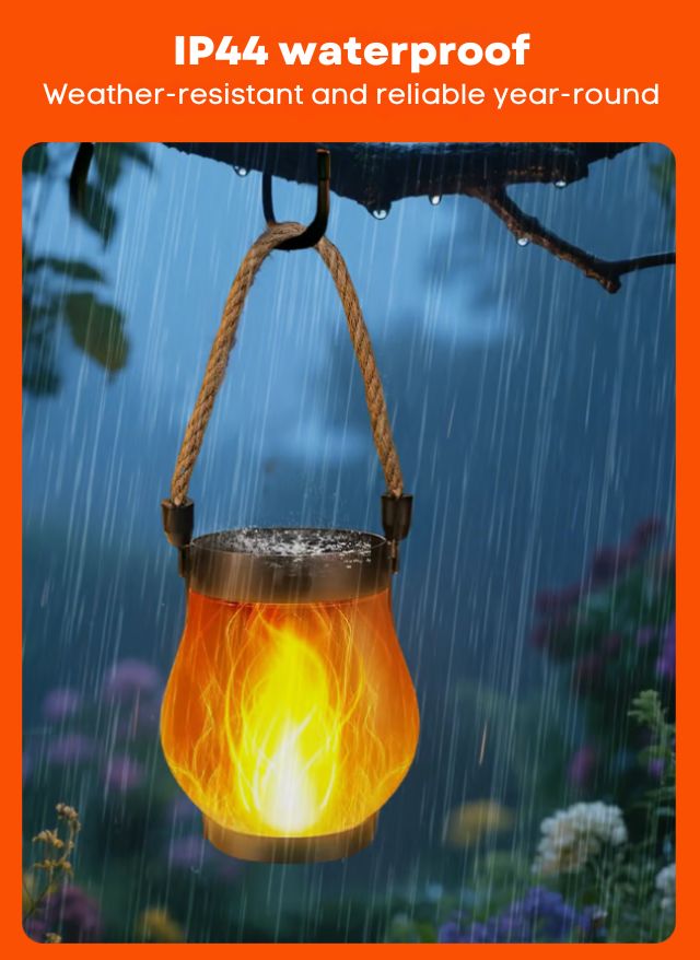 Solar Flame Lantern – Flickering Garden Light