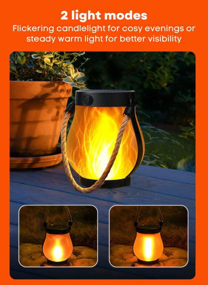Solar Flame Lantern – Flickering Garden Light
