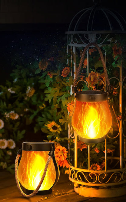 Solar Flame Lantern – Flickering Garden Light