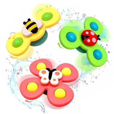 Baby Suction Spinner Toy Set (3 Pieces)