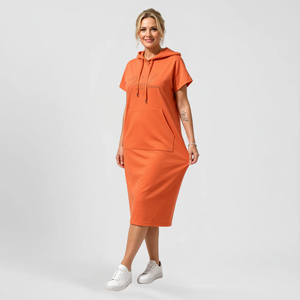 Relaxed Fit Hooded Maxi Dress