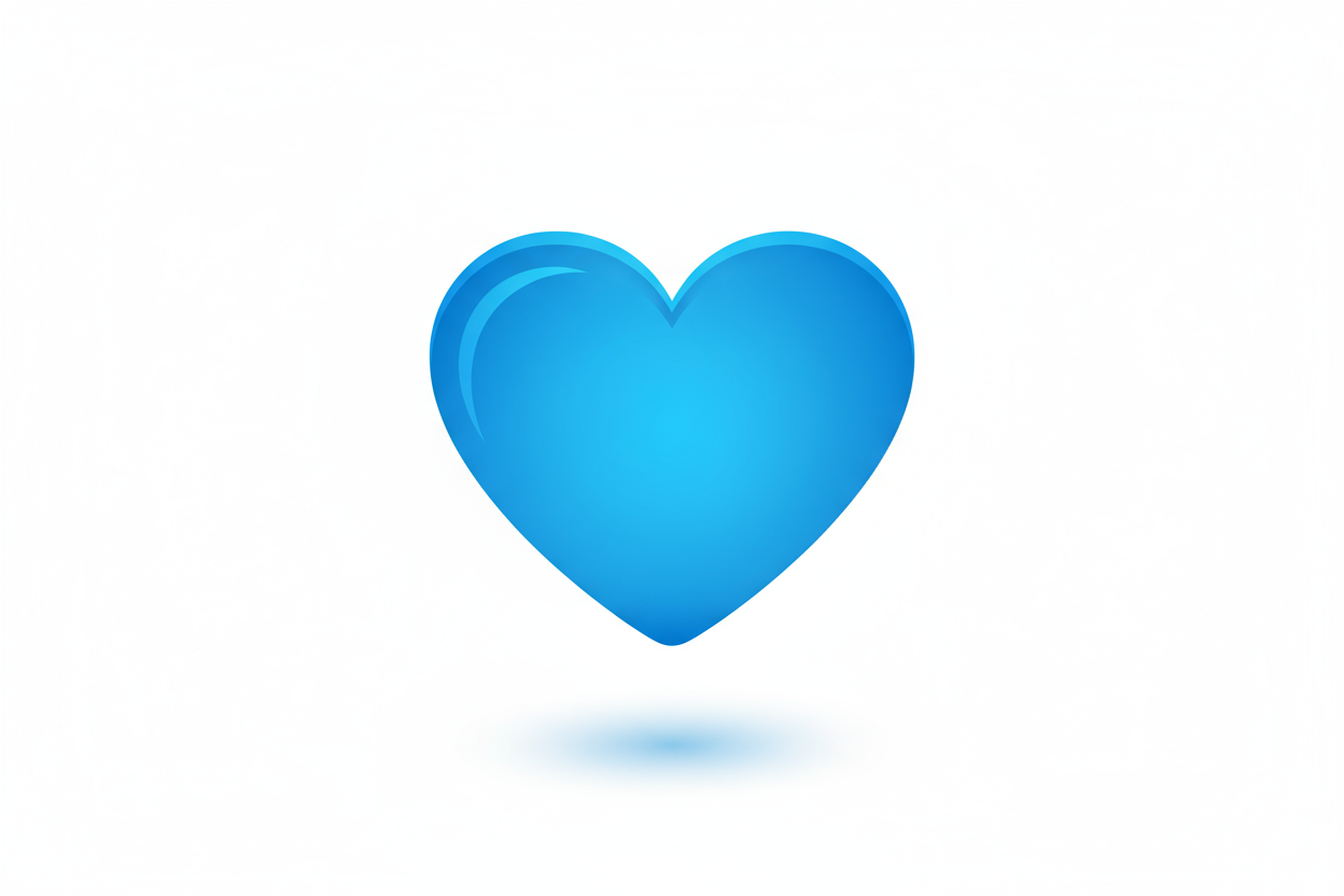 Blue Heart Icon for Sale