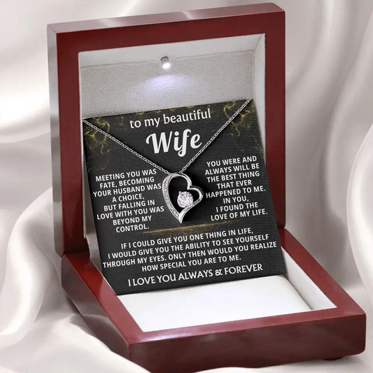 InfinityLove™ Crystal Heart Necklace – A Gift for your Love