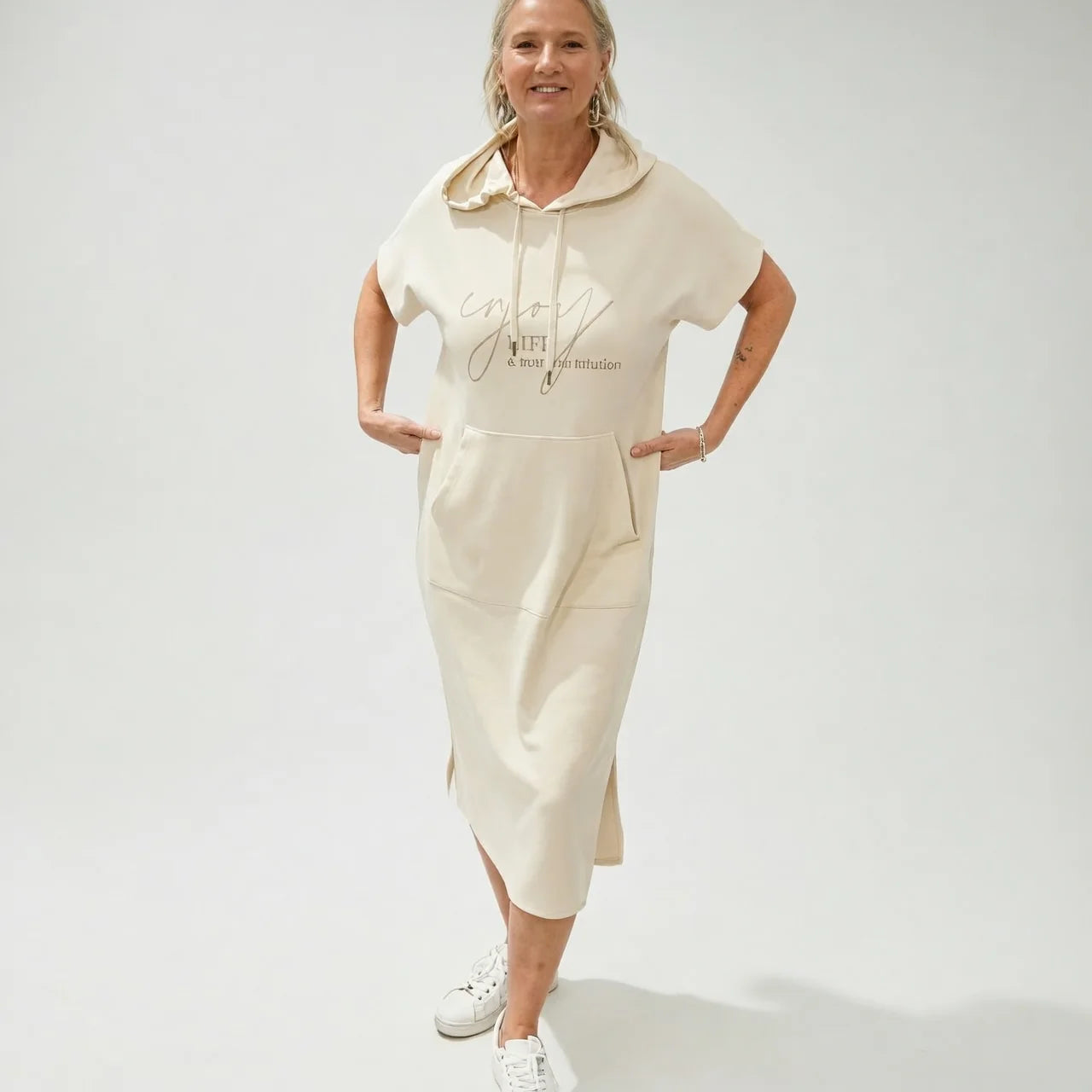 Relaxed Fit Hooded Maxi Dress
