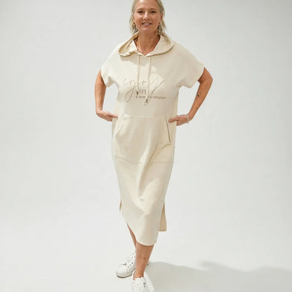 Relaxed Fit Hooded Maxi Dress