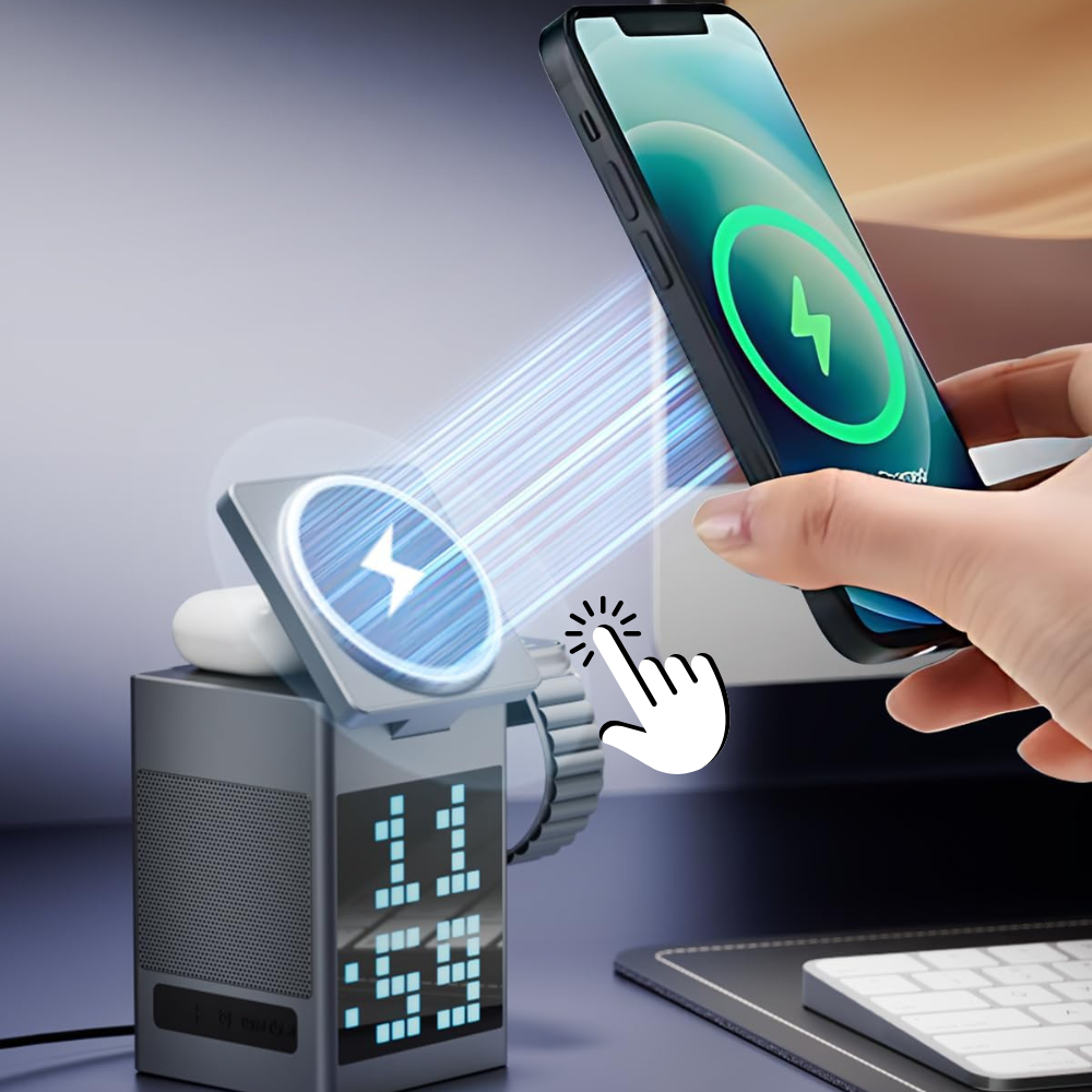 Multifunctional Charger With Bluetooth Speaker & Pixel LED Display