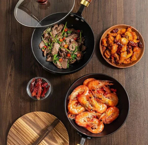 Hand-Forged Cast Iron Cooking Pan