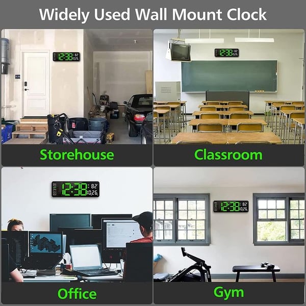 Large Display Digital Wall Clock