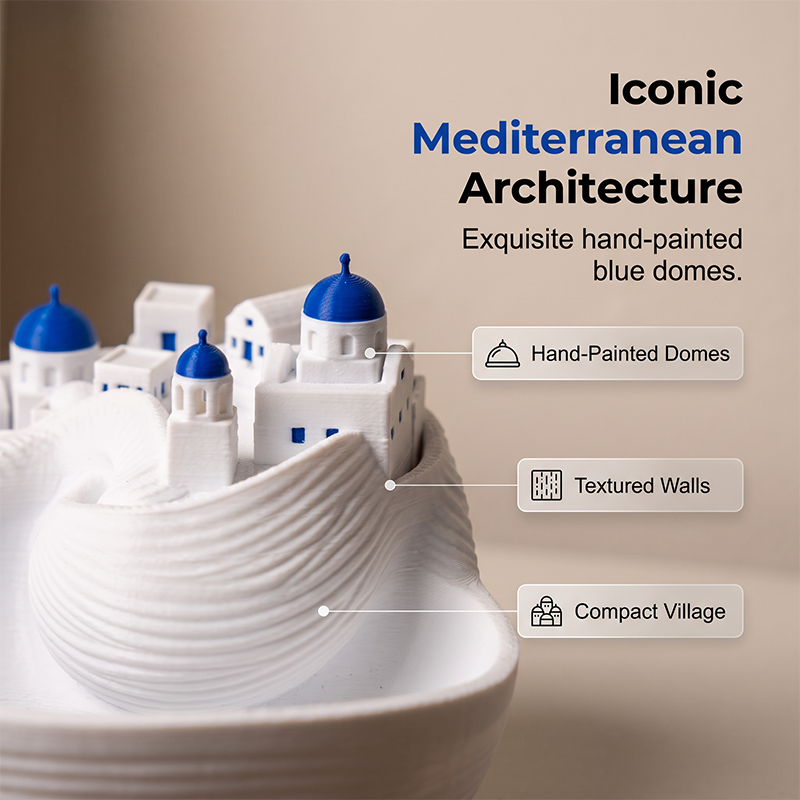 Santorini Ceramic Decorative Bowl