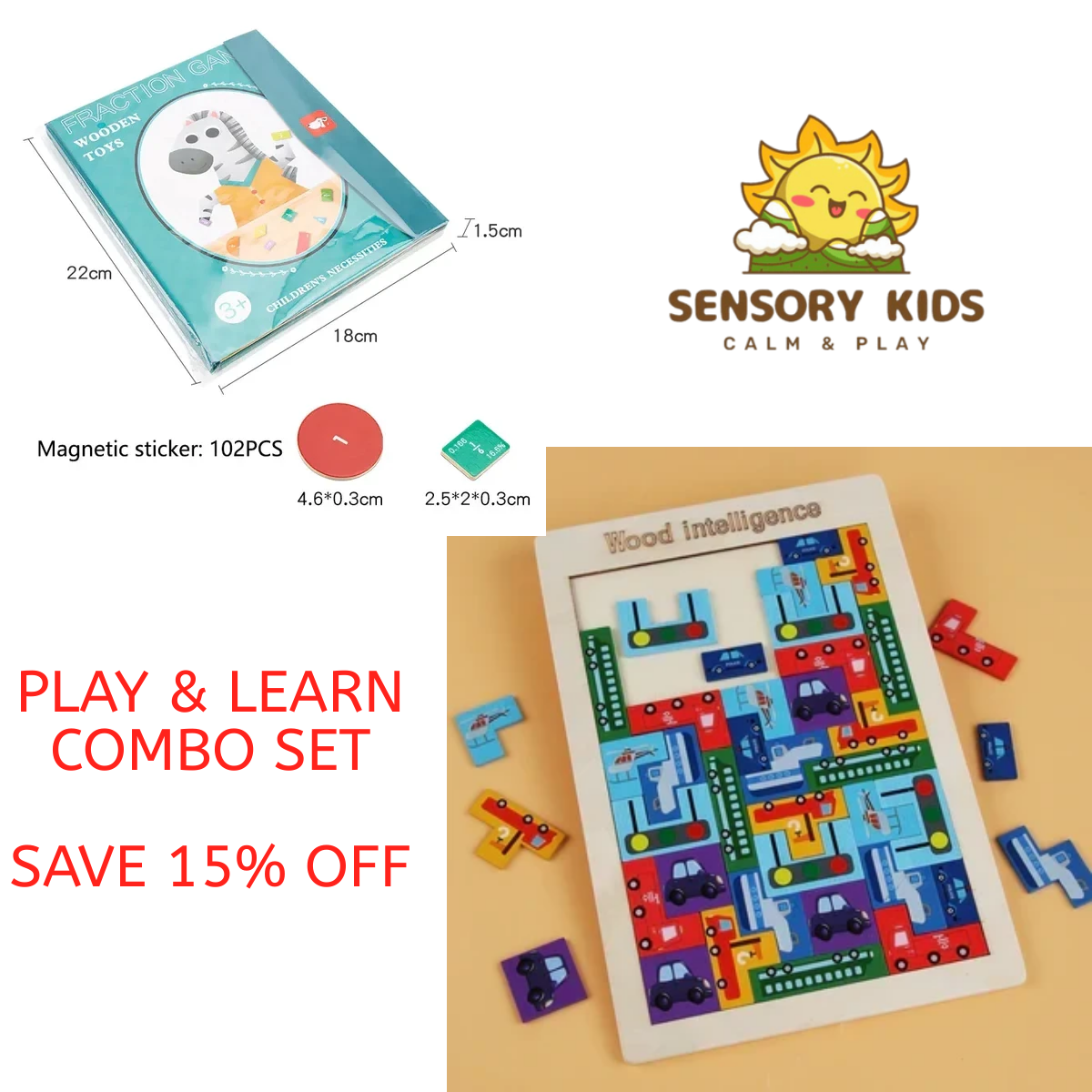 Fraction Master - Montessori Magnetic Fraction Puzzle